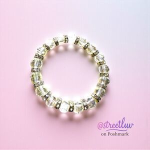 Faceted Crystal Stretch Bracelet Rhinestone
